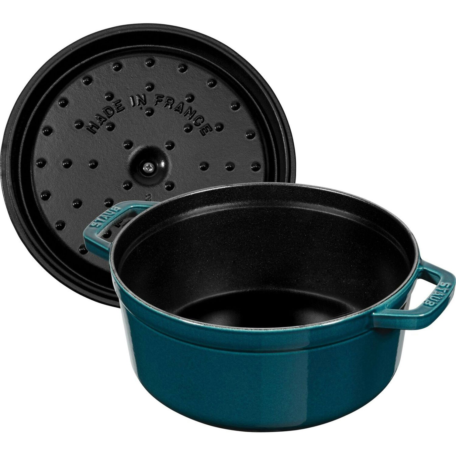Staub Cocotte Round 28 cm 6,7 L, Petrol Blue from Staub