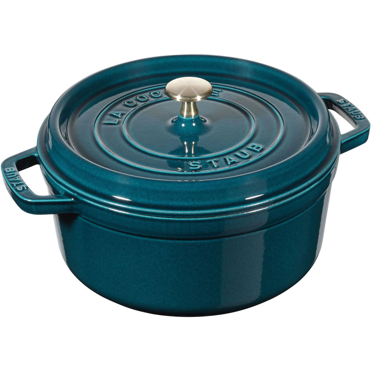 STAUB/ La Cocotte グランブルー Ronde 20 Staub Cocotte Round 28 cm 6,7 L, Petrol Blue from Staub | RoyalDesign