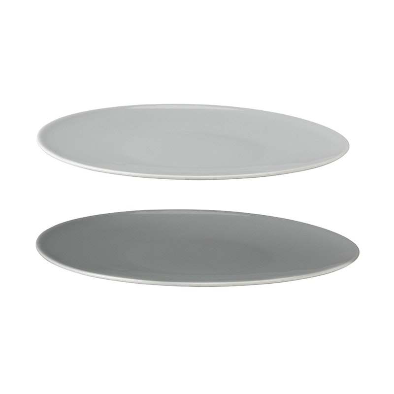 Emma Plate 22cm, 2-pack, Grey