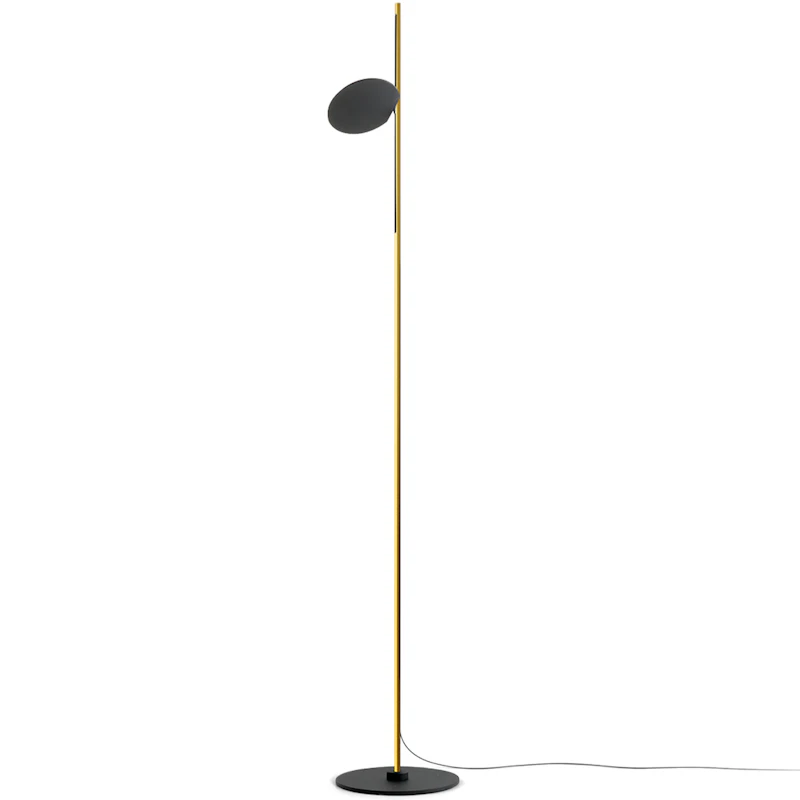 Kimia Floor Lamp, Black / Satin Gold