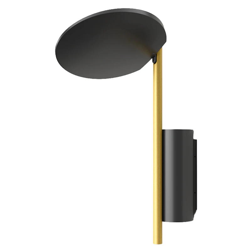 Kimia Wall Lamp, Black / Satin Gold