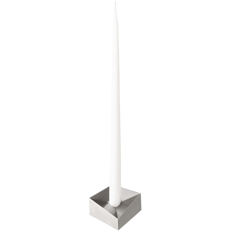 Reflect Candle Holder Small, Brushed Chrome