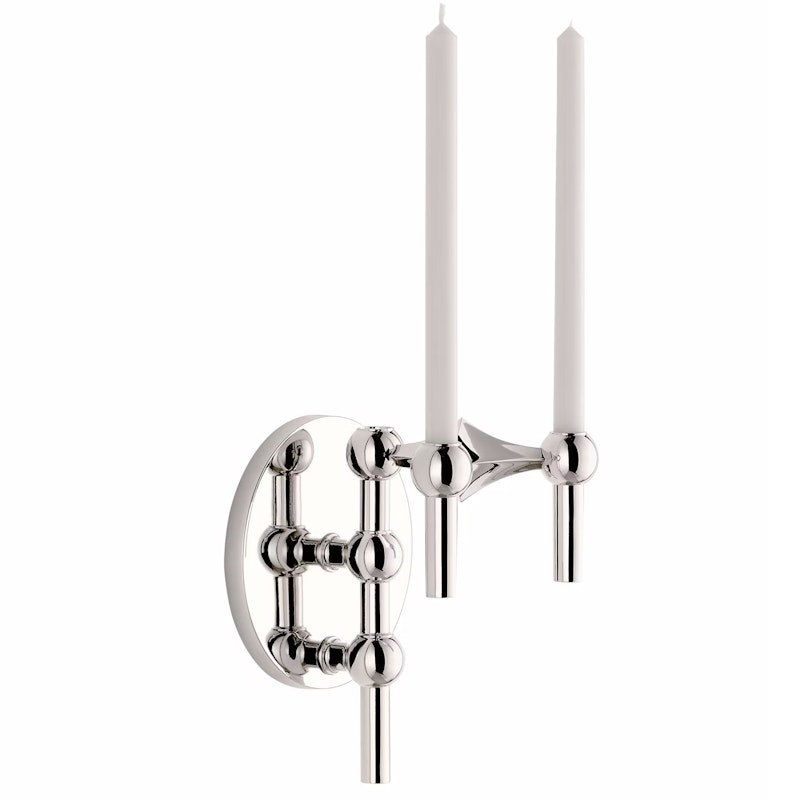 Stoff Nagel Candle Holder Chrome + Wall Bracket