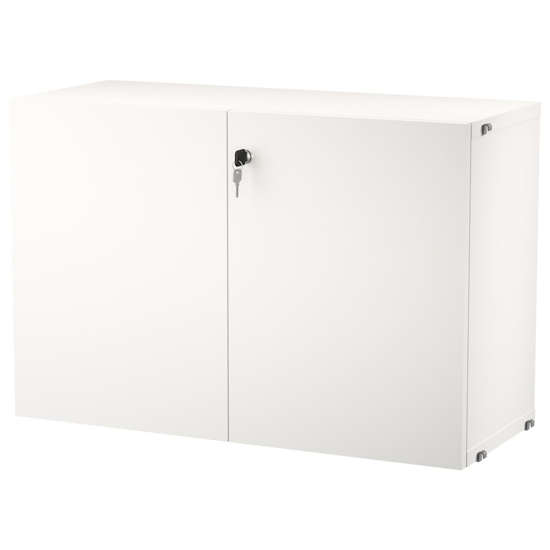 String Cabinet With Lock, White