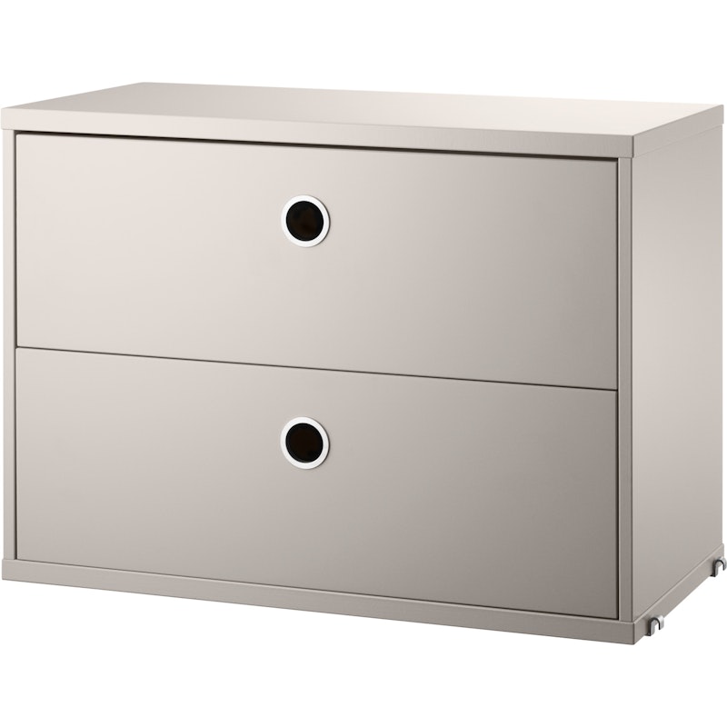 String Chest Of Drawers 58x30 cm, Beige