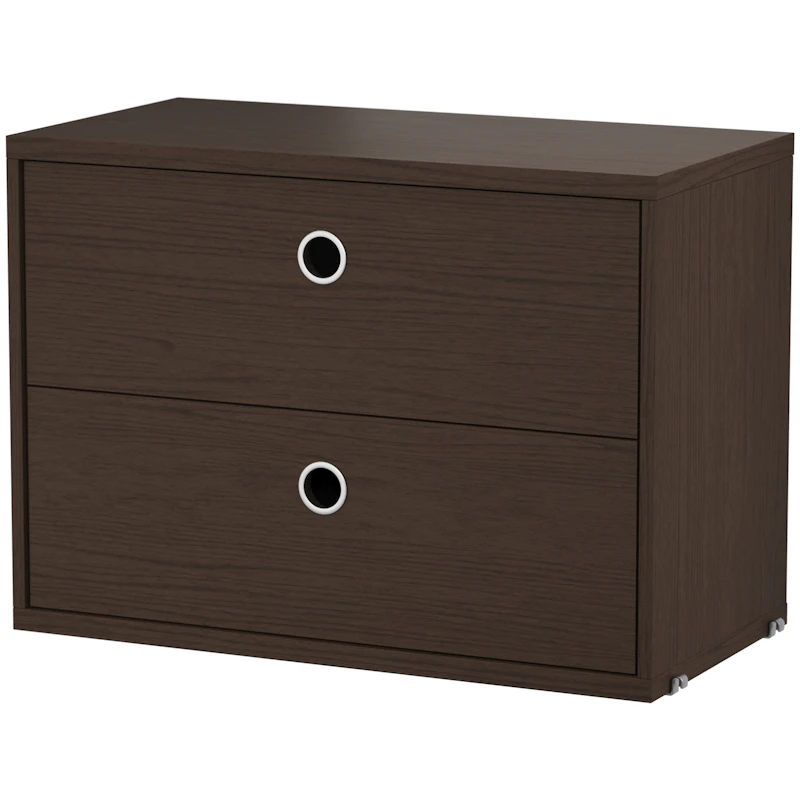 String Chest Of Drawers 58x30 cm, Dark Oak