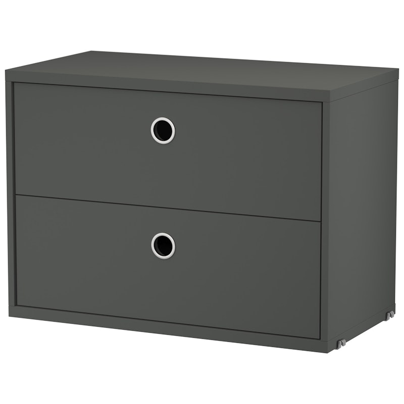 String Chest Of Drawers 58x30 cm, Dark Grey