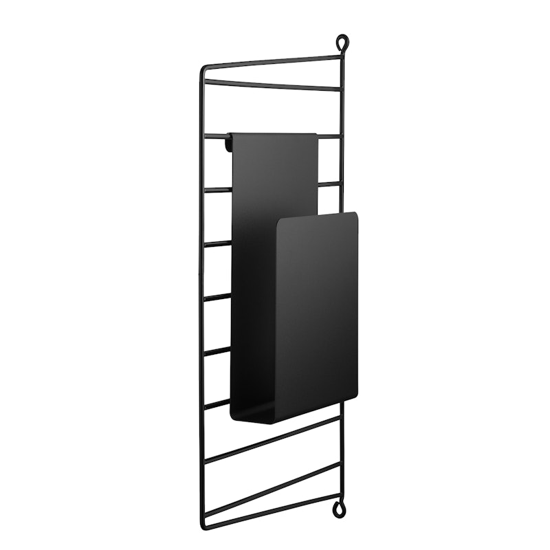 String Magazine Rack, Black