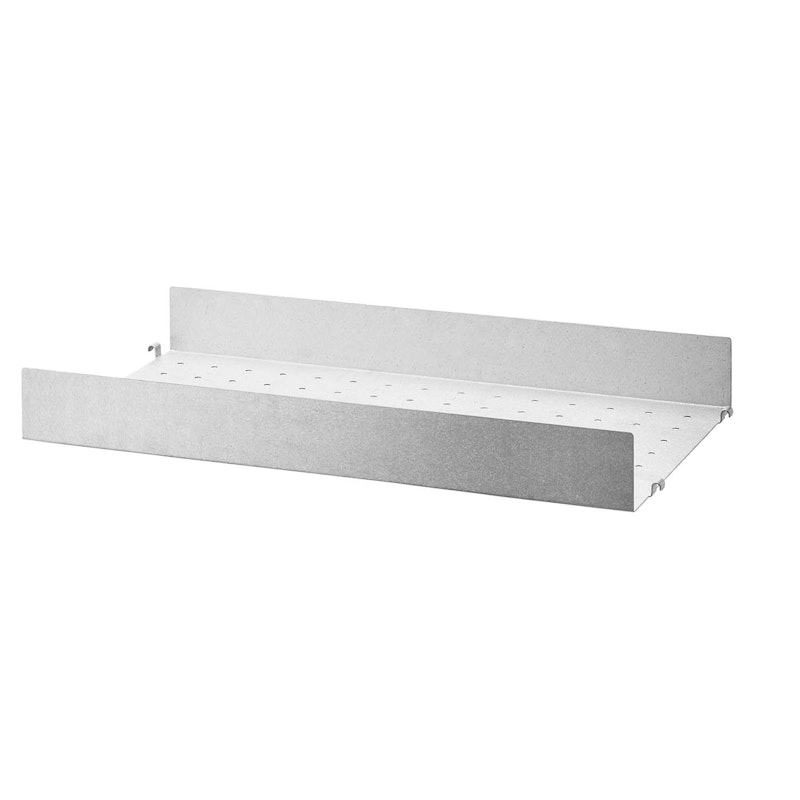 String Shelf With High Edge Metal 30x58 cm, Galvanized