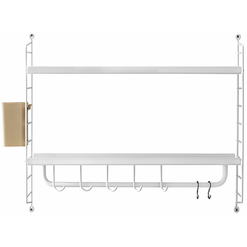 String Shelf Bathroom Complete, White