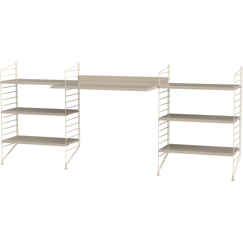 String Shelf Combination D Workspace, Beige