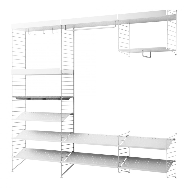 String Shelving System No 16, White