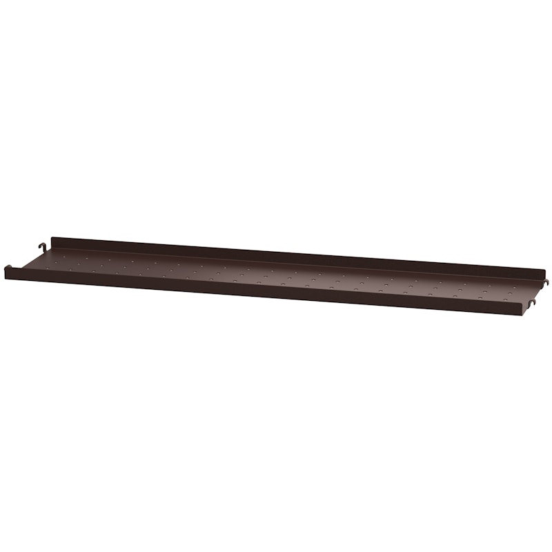 String Shelf With Low Edge Metal 78x20 cm, Dark Brown