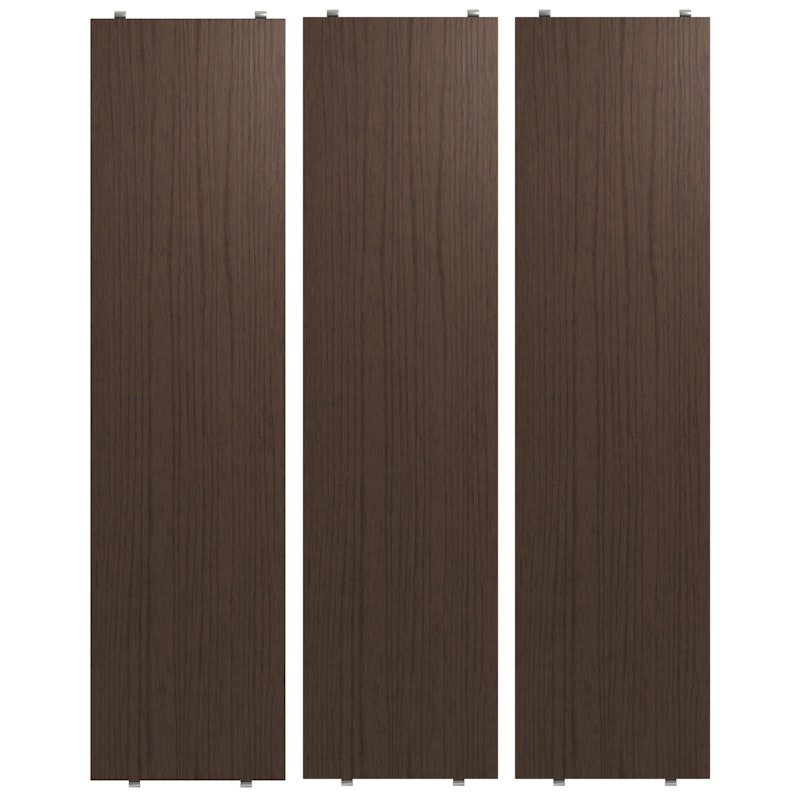 String Shelves 3-pack 78x20 cm, Dark Oak