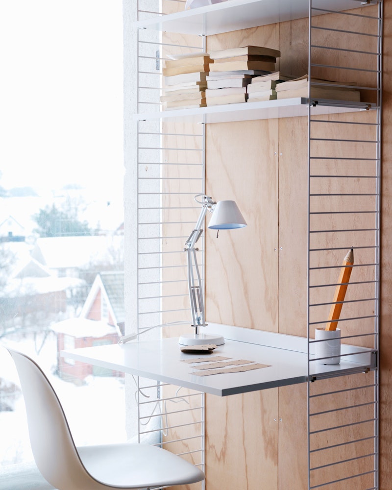 string shelf ホワイト 80×150cm String Furniture String Pocket shelf, white | Finnish Design