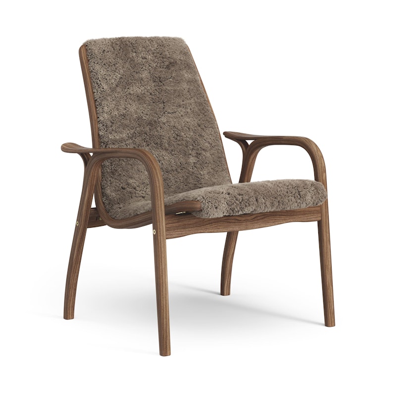 Laminett Armchair Sheepskin, Lacquered Walnut / Sahara