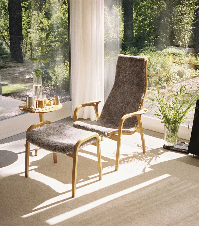 Lamino Chair Sheepskin/Beech, Sahara from Swedese | RoyalDesign