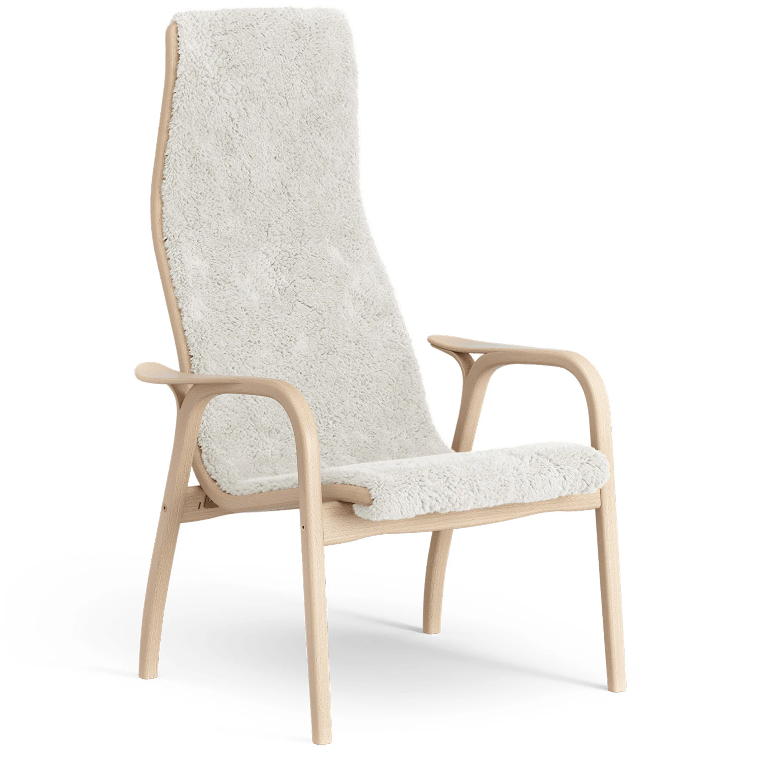 Lamino Chair Laquered Beech, Offwhite Sheepskin | RoyalDesign