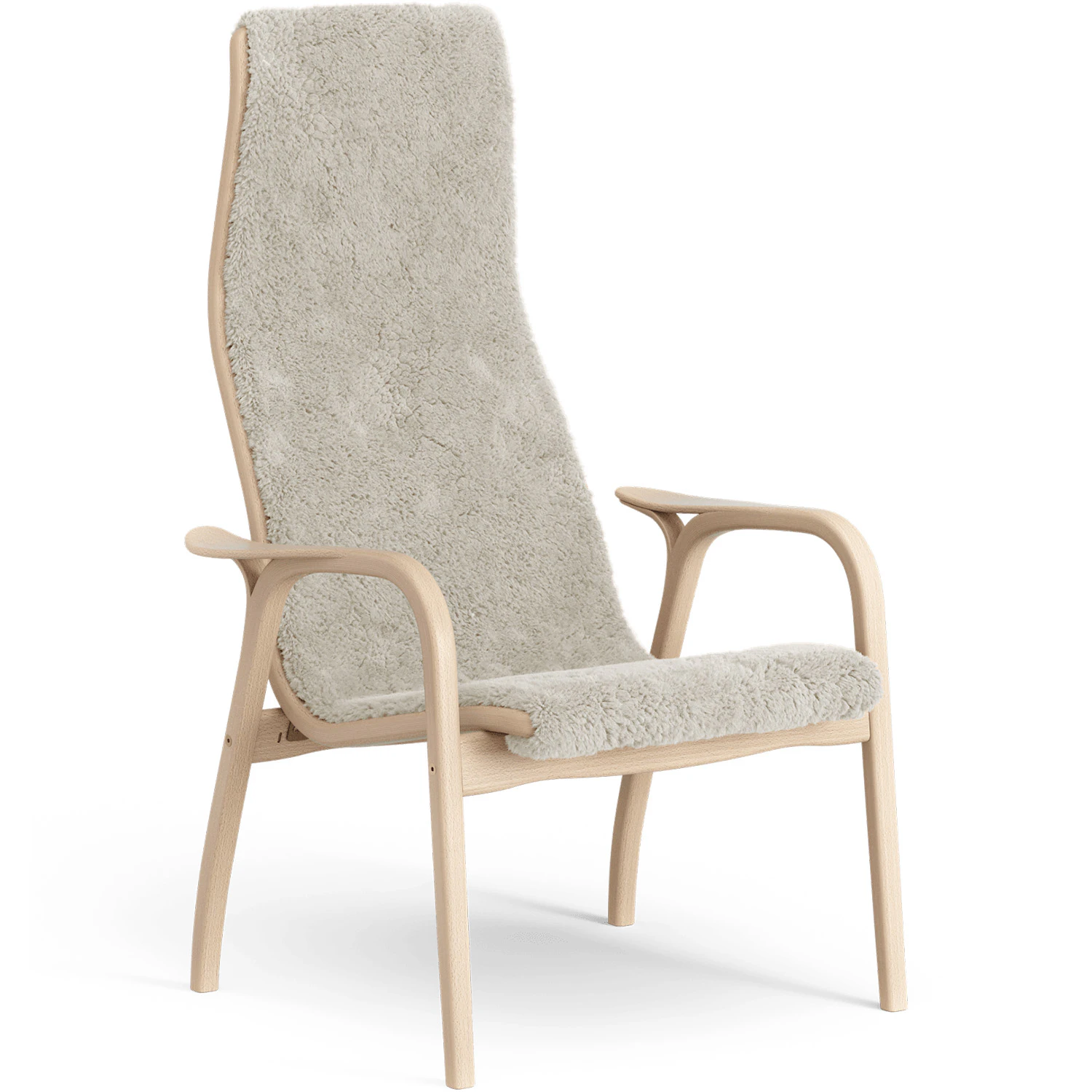 Lamino Chair Laquered Beech, Offwhite Sheepskin | RoyalDesign
