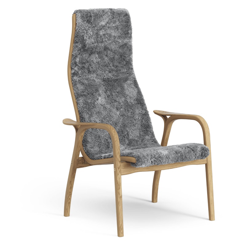 Lamino Armchair, Oiled Oak / Sheepskin Scandinavian Grey