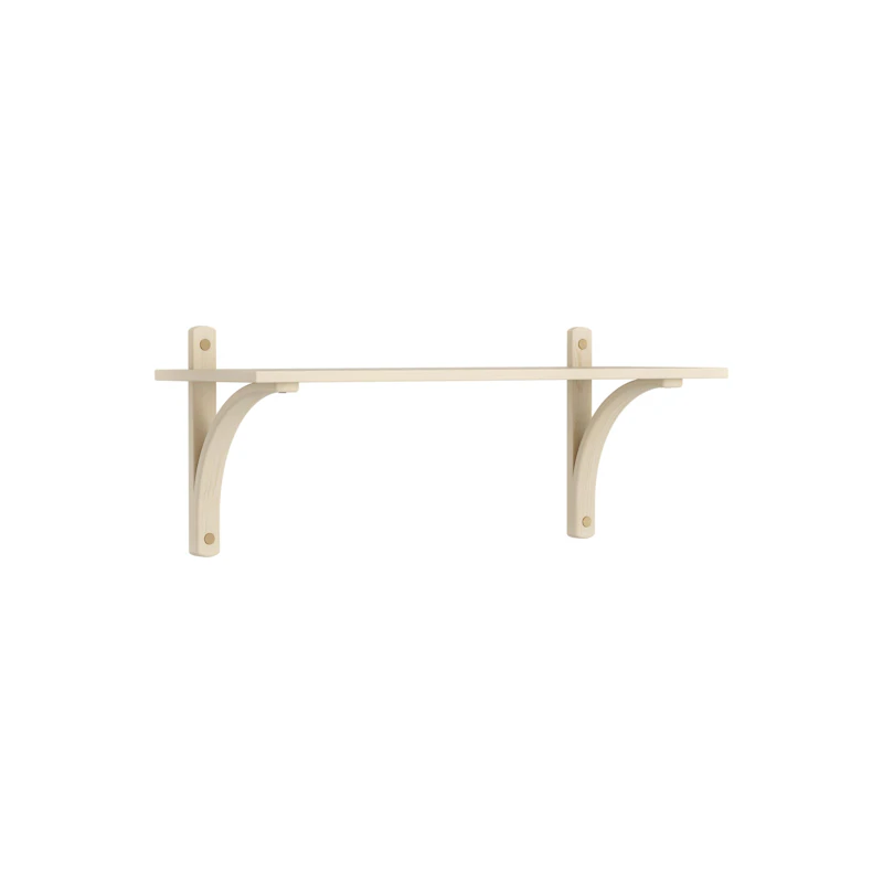 Levi Wall Shelf 90 cm Small, Aluminium / Naturlack Ash