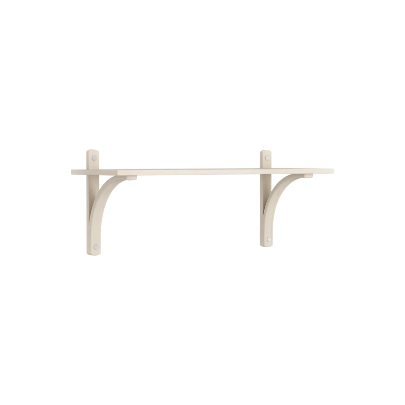Levi Wall Shelf 90 cm Small, Aluminium / White Pigmented Ash