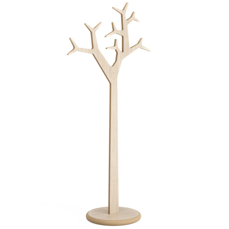 Tree Coat Rack 194 cm, White Pigmented Oak