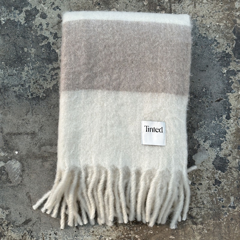 Hemple Wool Blanket 130x170 cm Beige Off white RoyalDesign
