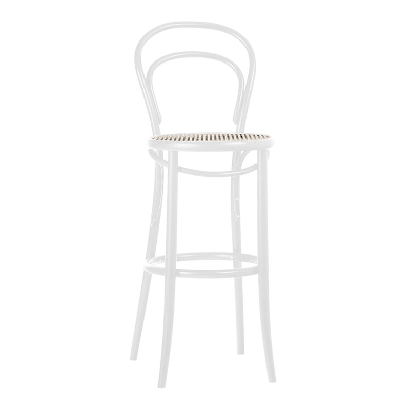 No 14 Barstool Cane 61 cm, White