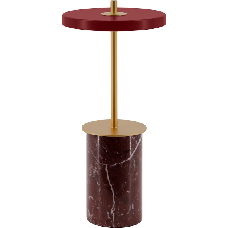 Asteria Move Mini Table Lamp Portable, Red Marble