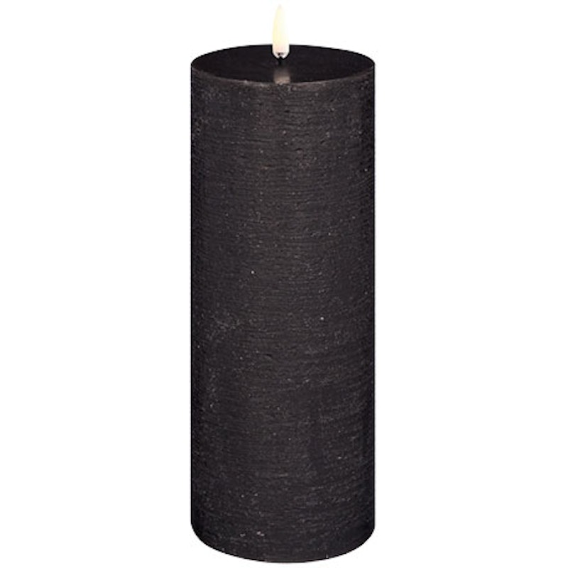 LED Pillar Candle 7,8 x 20,3 cm, Forest Black