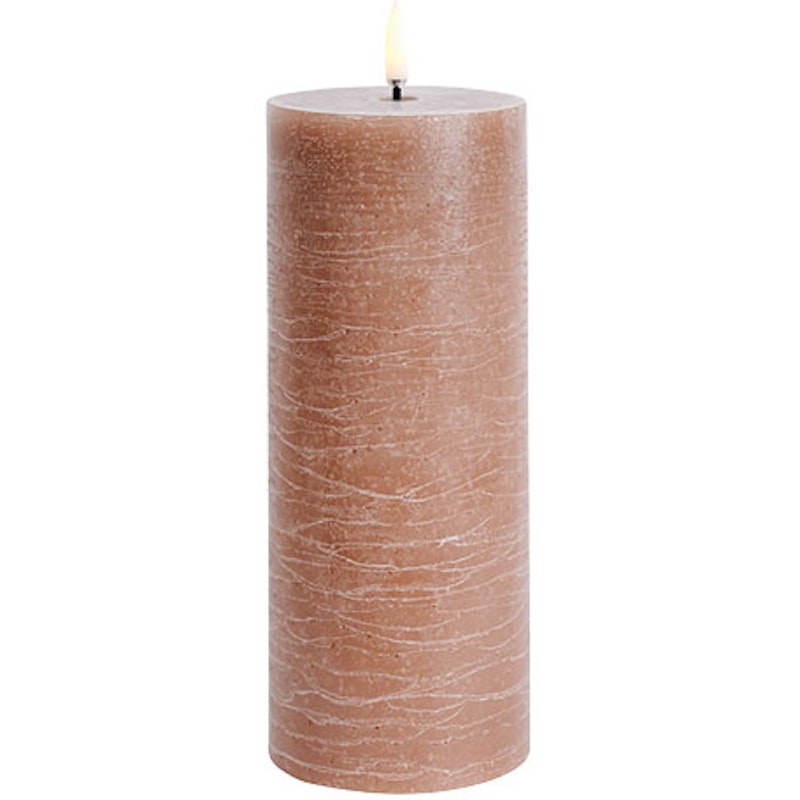 LED Pillar Candle 7,8 x 20,3 cm, Caramel