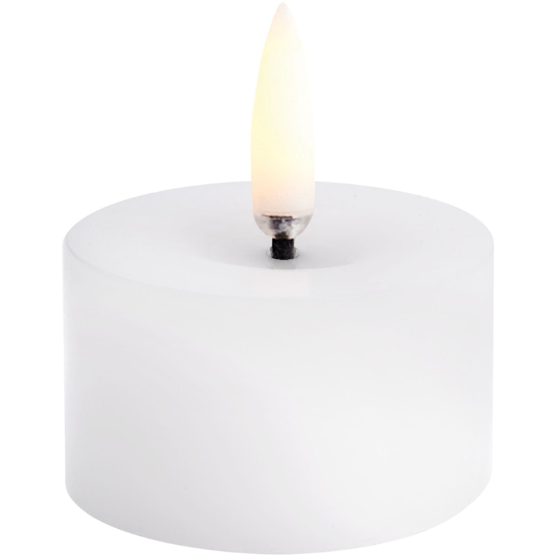 LED Pillar Candle Melted Nordic White, 5x2,8 cm
