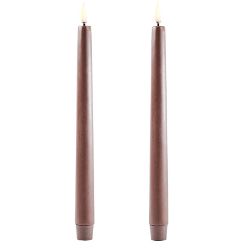 LED Taper Candle 2,3 x 25,5 cm, Brown
