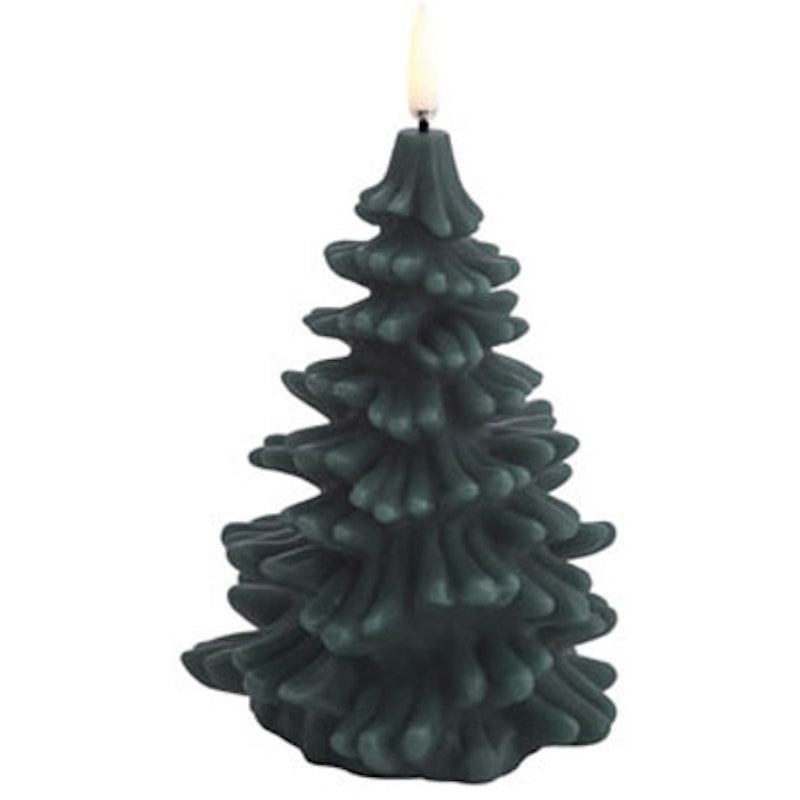 Led Candle Christmas Tree 10x15 cm, Pine Green