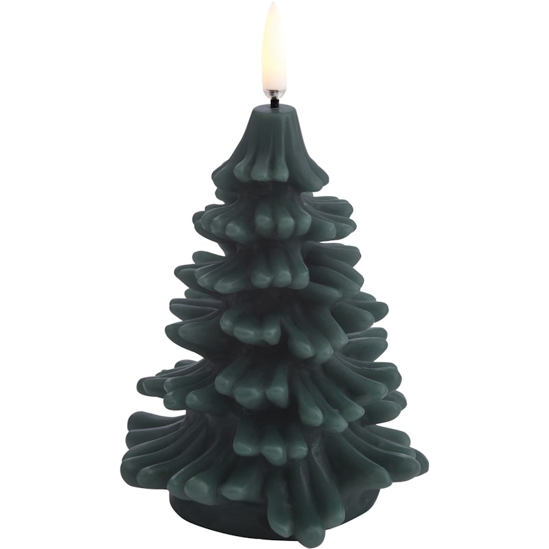 Led Candle Christmas Tree 9x12 cm, Pine Green