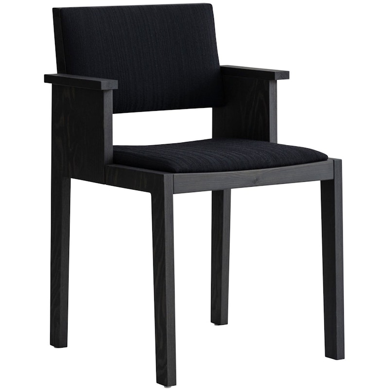 016 Maasto Dining Armchair Fully Upholstered, Black