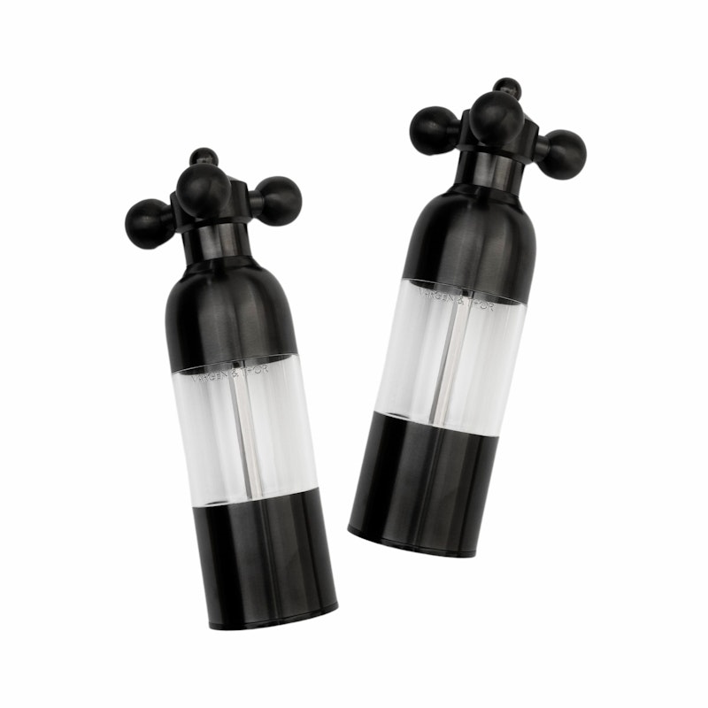 Axia Salt And Pepper Mill Set, Black