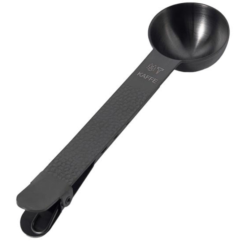 Frost Coffee Spoon With Clip, Black