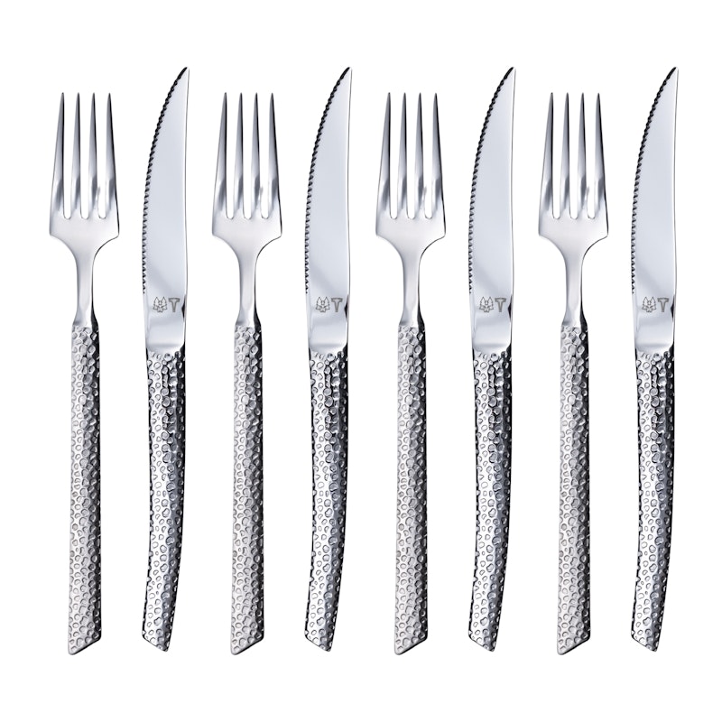 Lava Cutlery Set 8 Pieces, Silver