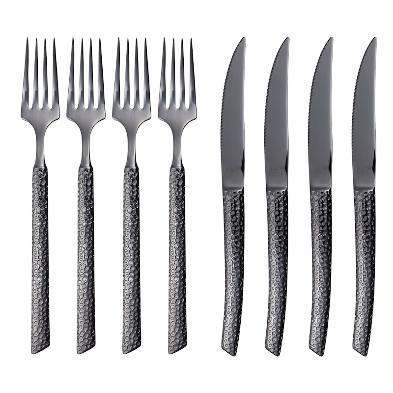 Lava Cutlery Set 8 Pieces, Anthracite