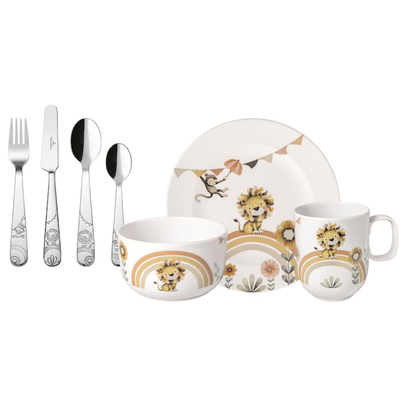 Childrens Tableware 7 Pieces, Roar Like A Lion