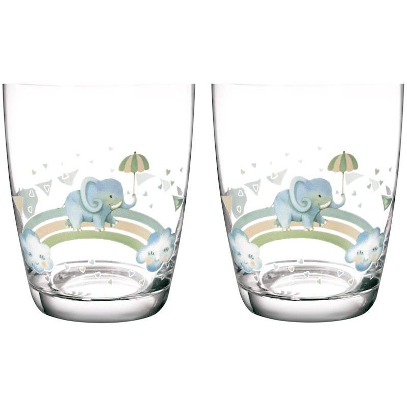 Drinking Glass 2-pack, Walk Like An Elephant