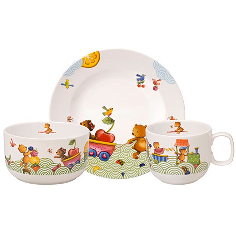 Bear Children'S Dinnerware 3 Pieces , Hungry Bear