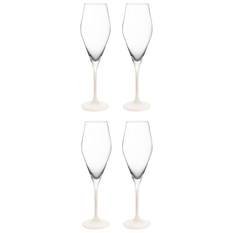 Manufacture Rock Champagne Glass 26 cl 4-pack, White