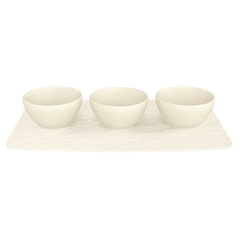 Manufacture Rock Dip Bowl, White 4-pack