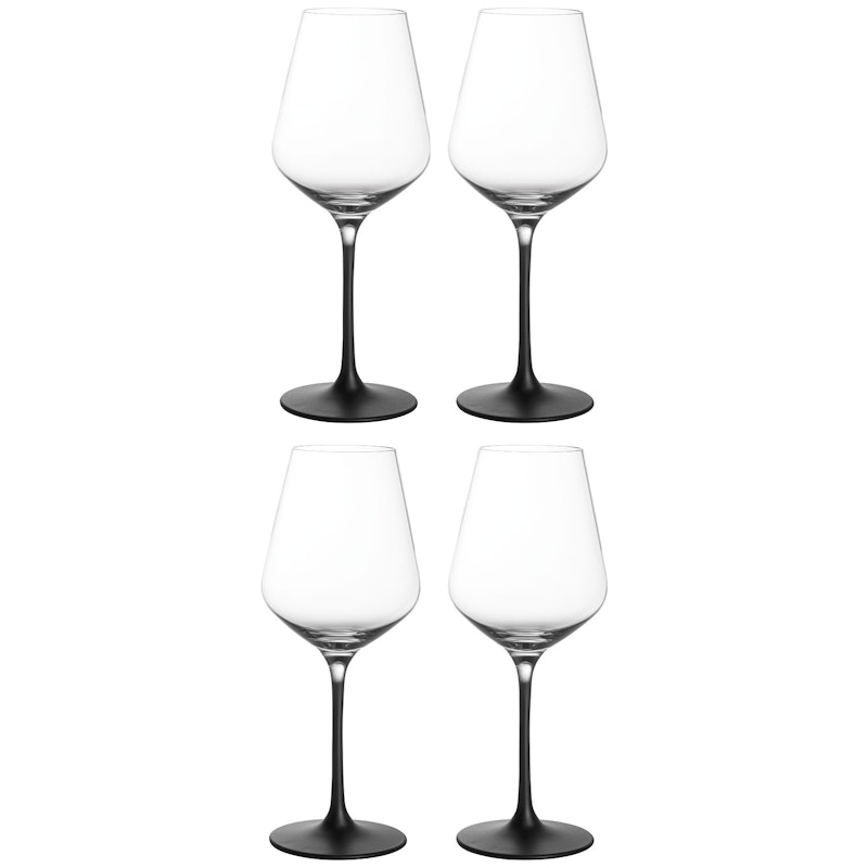 Manufacture Rock White Wine Glass 38 cl 4-pack, Black