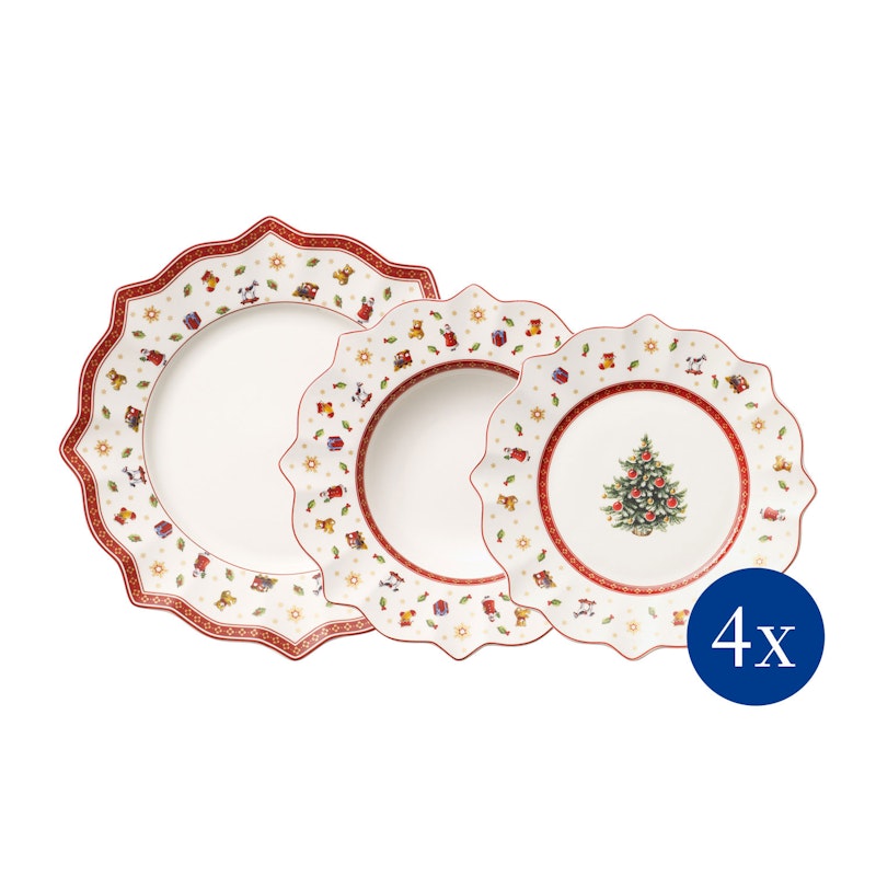 Villeroy & Boch クリスマス皿 2枚セット Villeroy&Boch (ビレロイアンドボッホ) プレートセット レッド