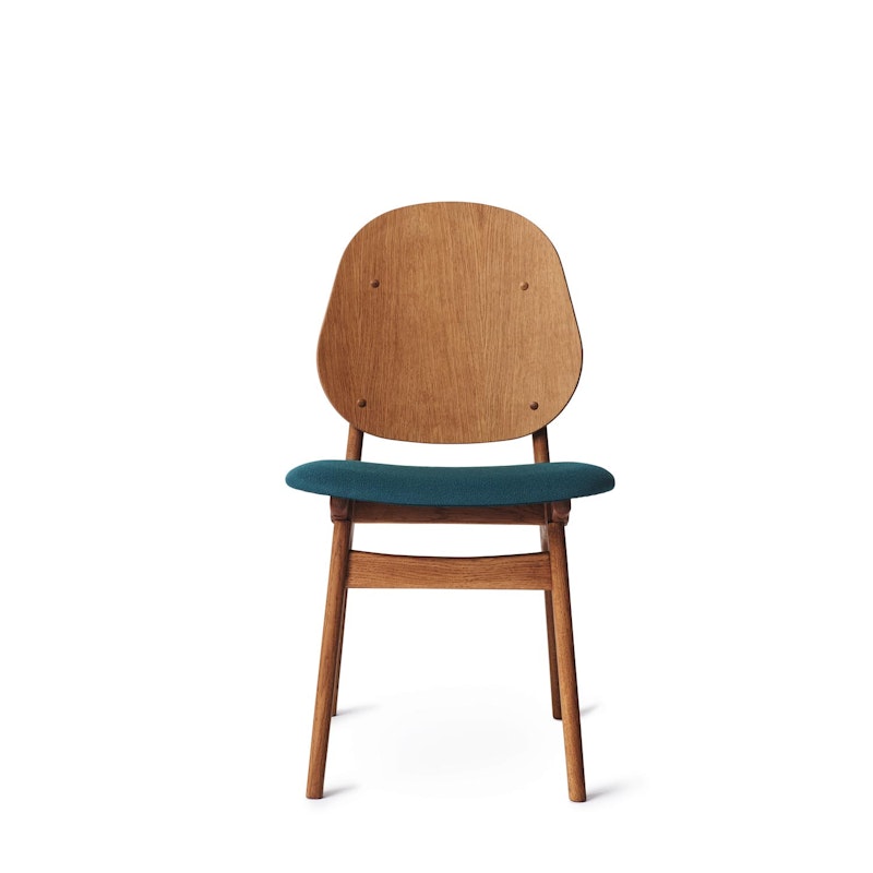 Noble Chair, Teak Oiled Oak / Dark Turqouise